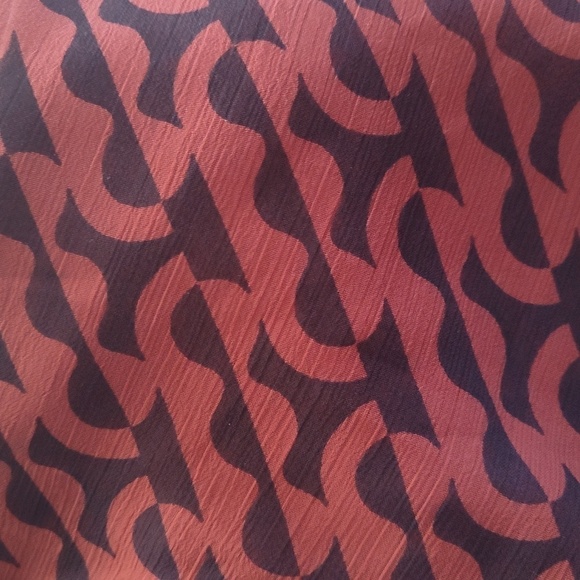 NWT A New Day Long Sleeve Ruched Front Bodycon Dress in Clay/Blk Combo - Picture 10 of 10